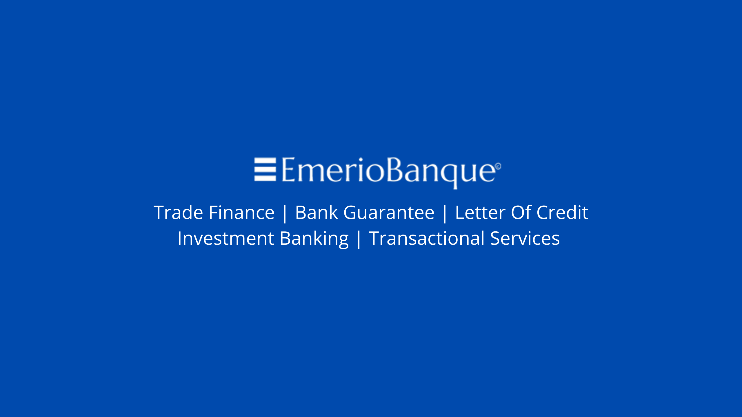 Banner Emerio Banque - Youtube